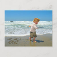 Mon père Rocks ! Amusant d'écriture de sable sur l