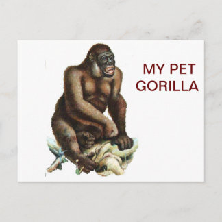 CARTE POSTALE MON PET GORILLA