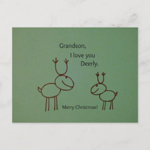 Carte Postale Mon petit fils, je t'aime Chère.