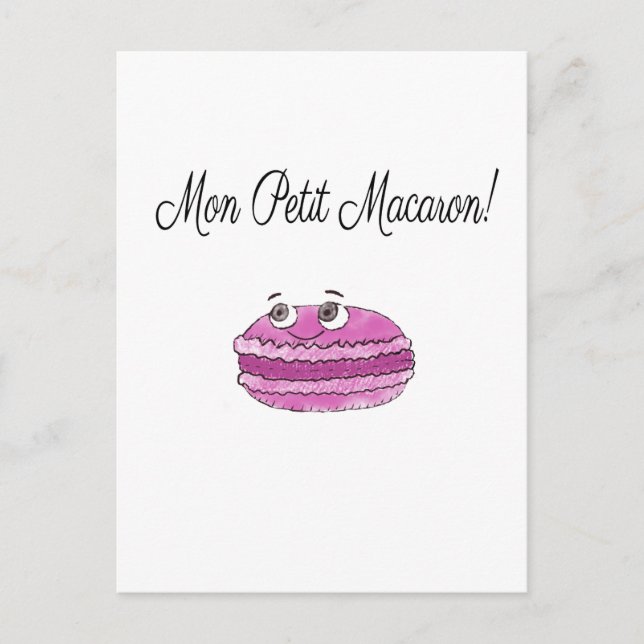 Carte Postale Mon Petit Macaron (Devant)