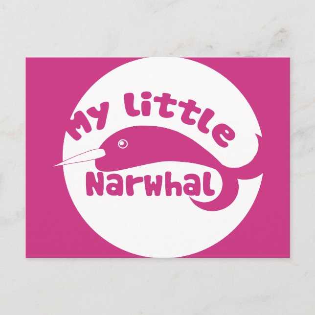 Carte Postale Mon petit Narwhal (Devant)