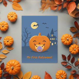 Carte Postale Mon premier Citrouille de pacificateur Halloween