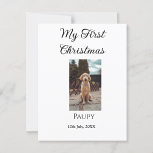 Carte Postale Mon premier Noël ajouter nom animal chien chat ann