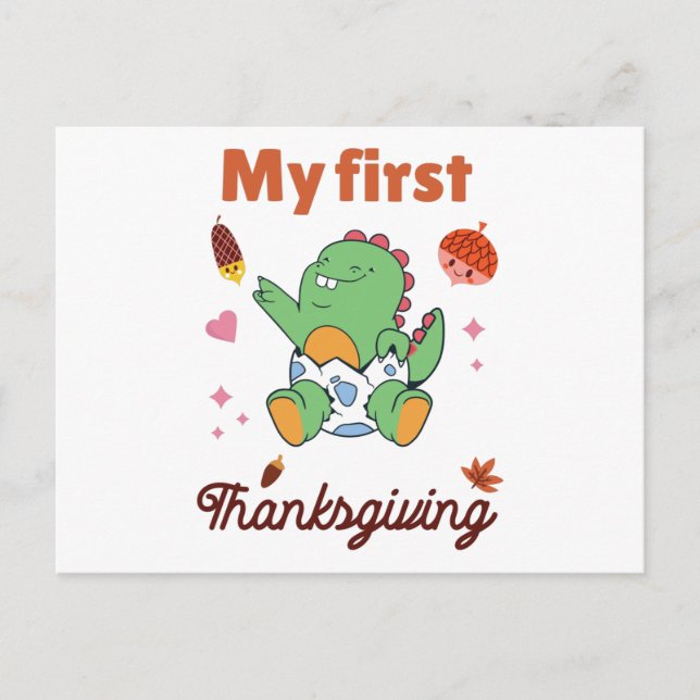 Carte Postale Mon premier Thanksgiving (Devant)