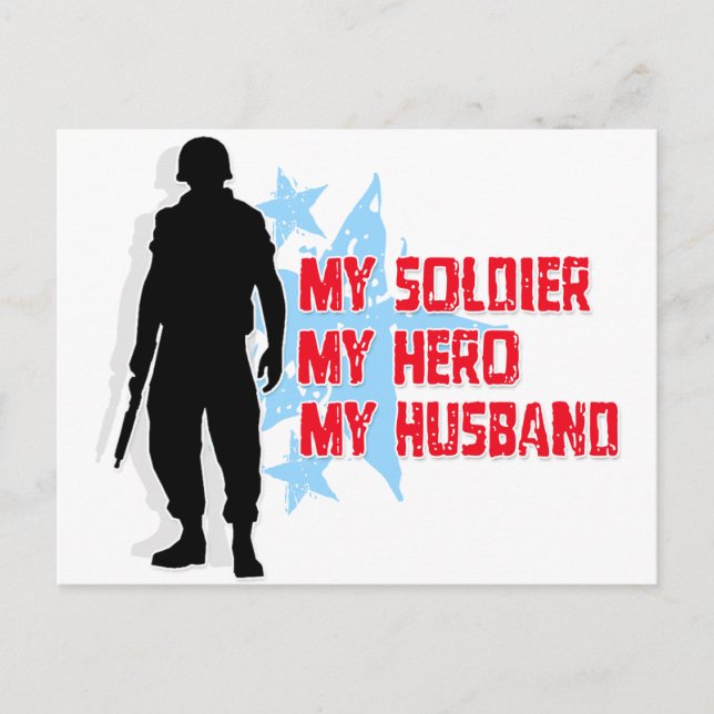 Carte Postale Mon soldat, mon héros, mon mari (Devant)