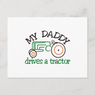 Carte Postale Mon tracteur Daddy