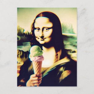 Carte Postale Mona et une glace