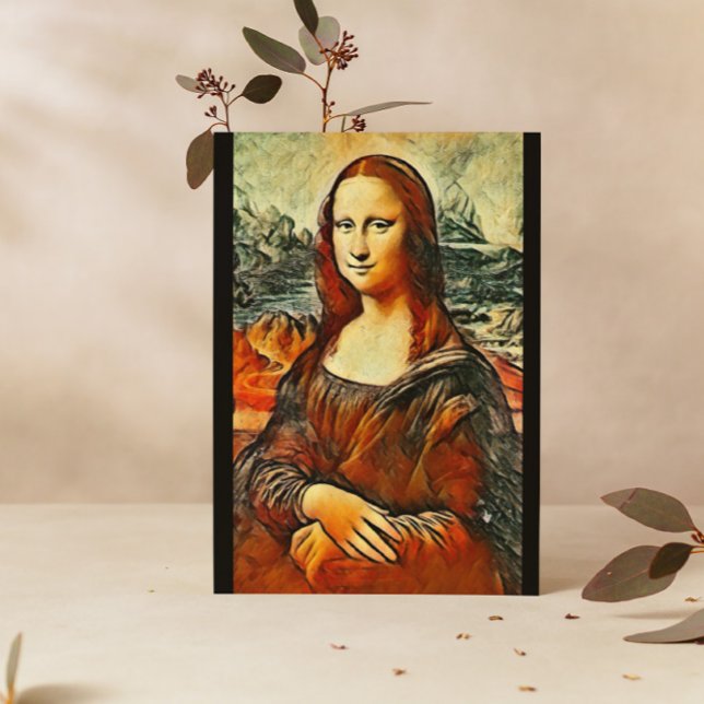 Carte Postale Mona Lisa aux couleurs chaudes (Créateur téléchargé)