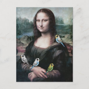 Carte Postale Mona Lisa & Budgies