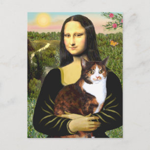 Carte Postale Mona Lisa - Calico cat