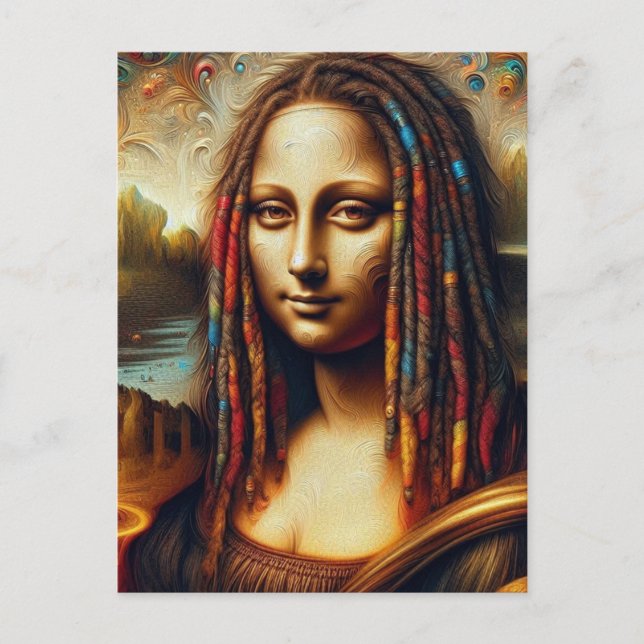 Carte Postale Mona Lisa Dreadlocks (Devant)