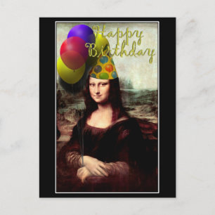Carte Postale Mona Lisa - La fille d'anniversaire