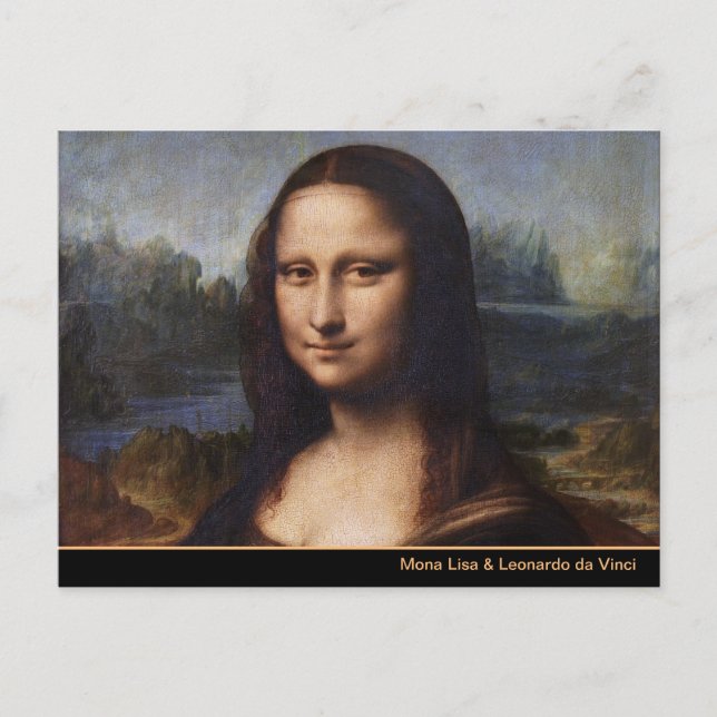 Carte Postale Mona Lisa & Leonardo da Vinci /Italie vintage (Devant)