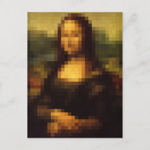 Carte Postale Mona Lisa pixelisée 2