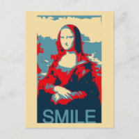 Carte postale Mona Lisa Poster Smile