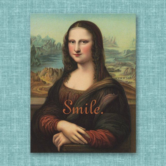 Carte Postale Mona Lisa Smile (Créateur téléchargé)