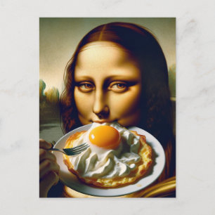 Carte Postale Mona mange une tarte