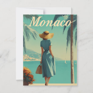 Carte Postale Monaco mode vintage