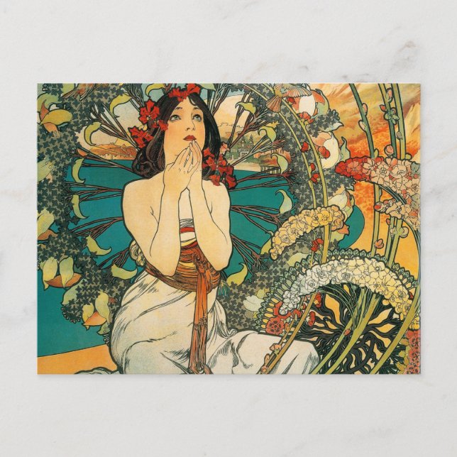 Carte Postale Monaco Monte Carlo Alphonse Mucha (Devant)
