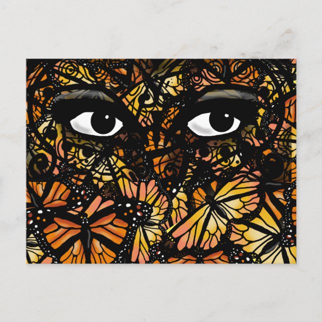 Carte Postale MONARCH BUTTERFLY MYSTY EYSTERY EYYES par Slippery (Devant)