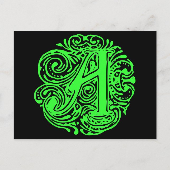 Carte Postale Monarchie verte "A" (Devant)