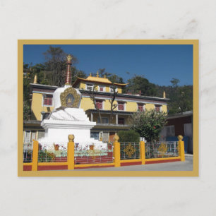 Carte Postale Monastère bouddhiste tibétain Stupa Temple Tashi J