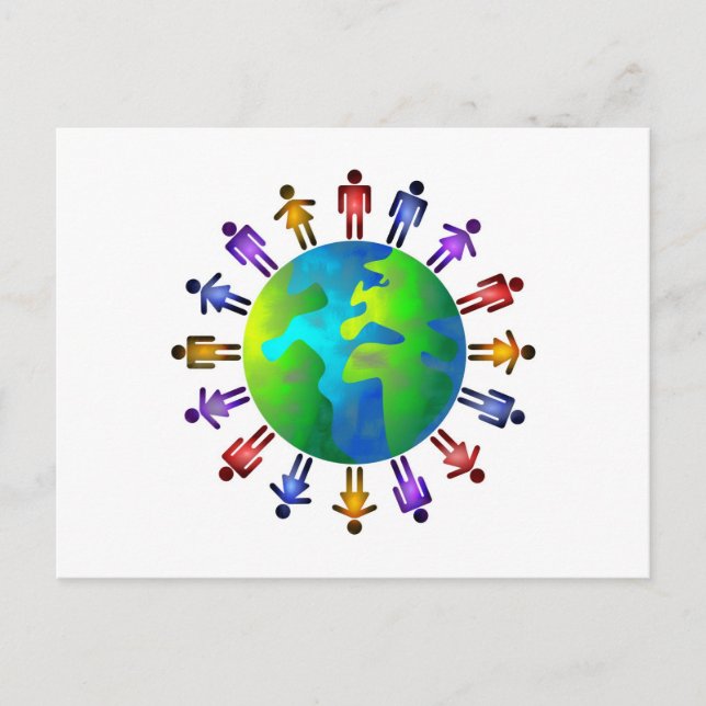 Carte Postale Monde du peuple (Devant)