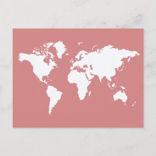 Carte Postale Monde élégant rose