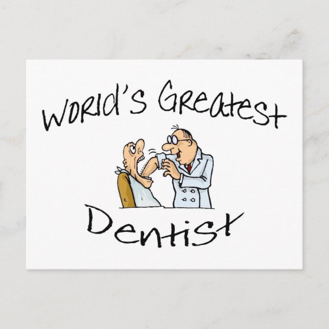 Carte Postale Monde entier plus grand dentiste ouvert (Devant)