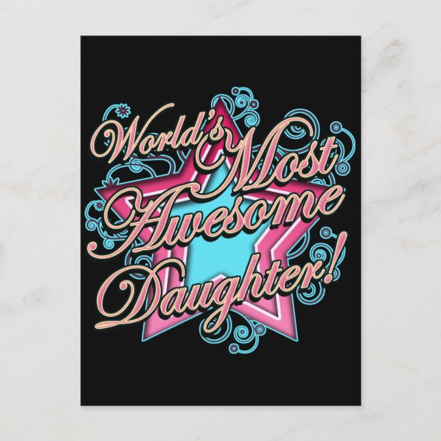 Carte Postale Monde la fille la plus géniale (Devant)