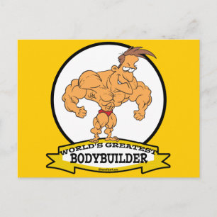 CARTE POSTALE MONDE LE PLUS GRAND BODYBUILDER HOMME CARTOON