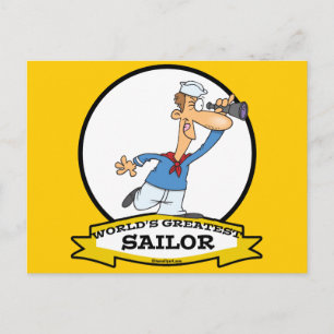 CARTE POSTALE MONDE LE PLUS GRAND MARINS CARTOON HOMME