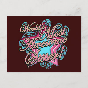 Carte Postale Mondes les plus géniales Soeur