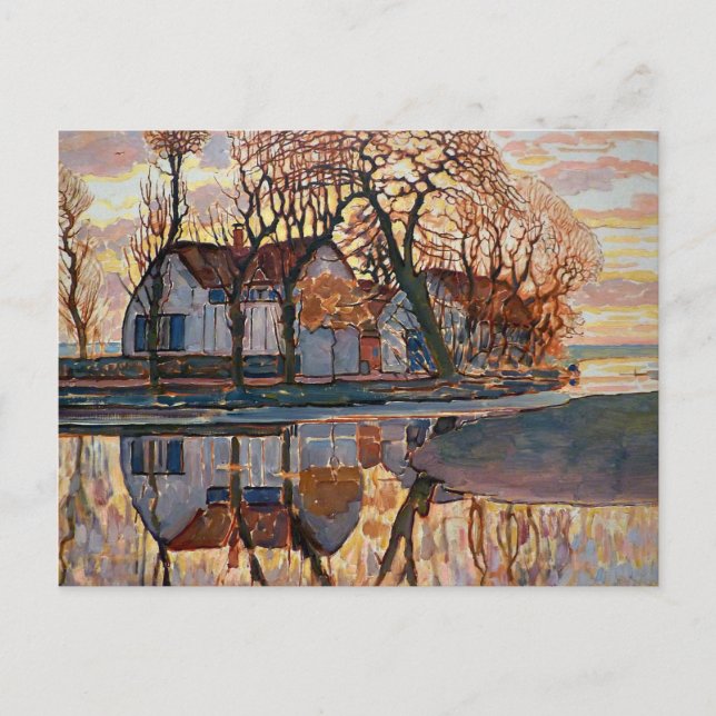 Carte Postale Mondrian - Ferme près de Duivendrecht (Devant)