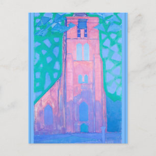 Carte Postale Mondrian - Tour de l'église à Domburg,