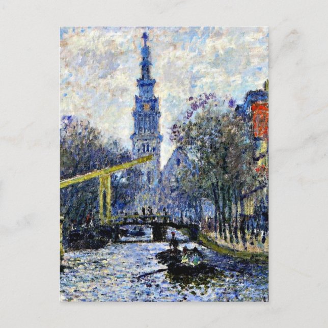Carte Postale Monet - Canal à Amsterdam, (Devant)