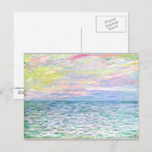 Carte Postale Monet - Coucher de soleil à Pourville,
