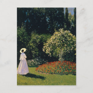Carte Postale Monet - Femme dans le jardin