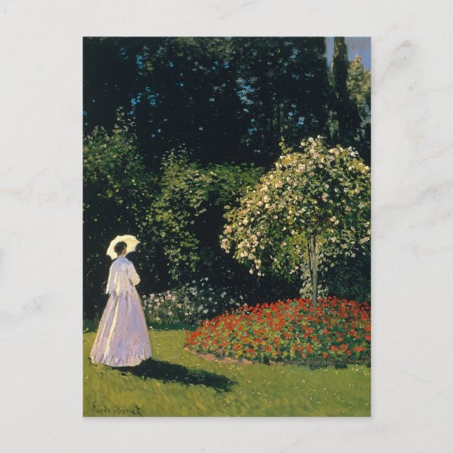 Carte Postale Monet - Femme dans le jardin (Devant)