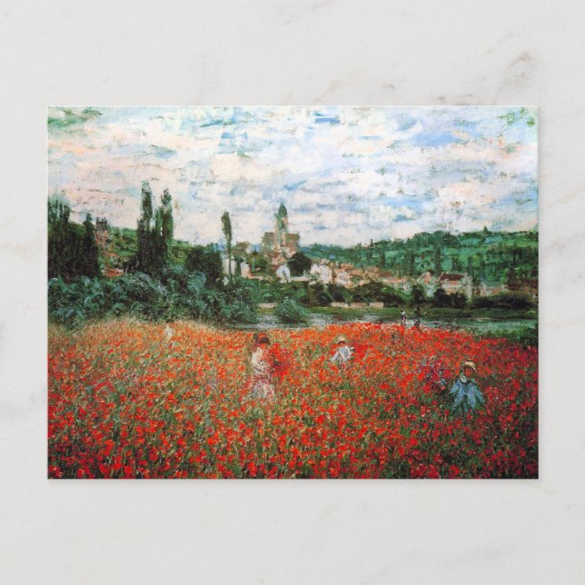 Carte postale Monet Field of Red Poppies (Devant)