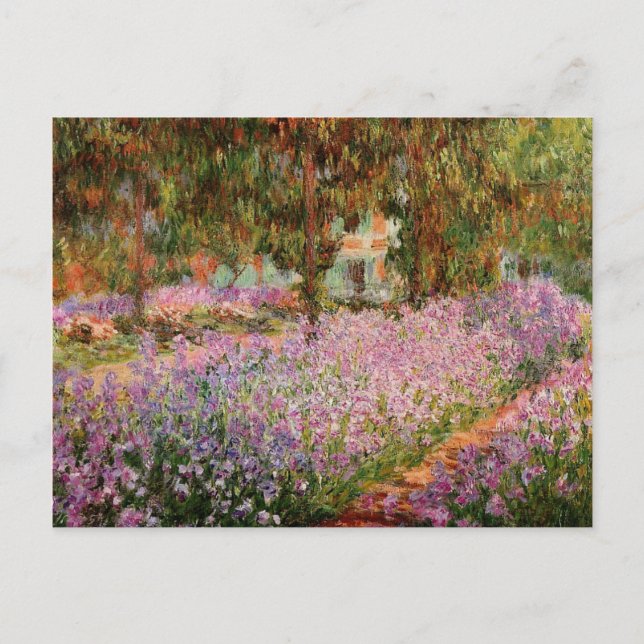 Carte Postale Monet - Irises dans le jardin de Monet (Devant)