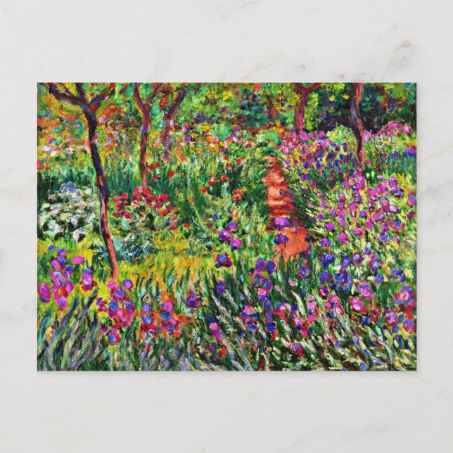 Carte Postale Monet - Le jardin d'Iris à Giverny (Devant)