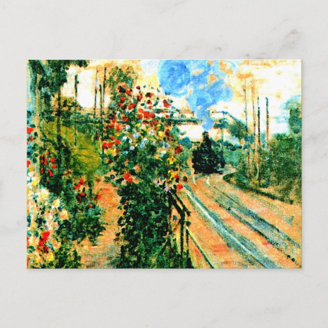 Carte Postale Monet peinture, Arrivée à Montegeron (Devant)