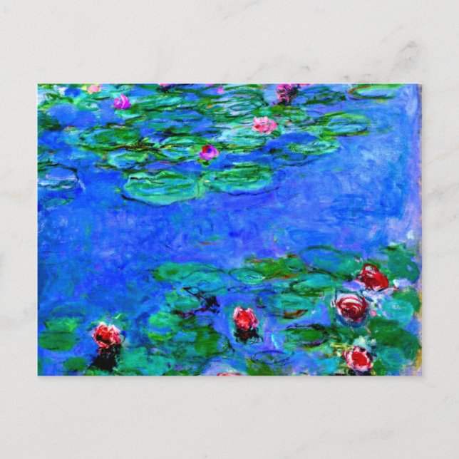 Carte Postale Monet peinture : Nappes D'Eau (Devant)