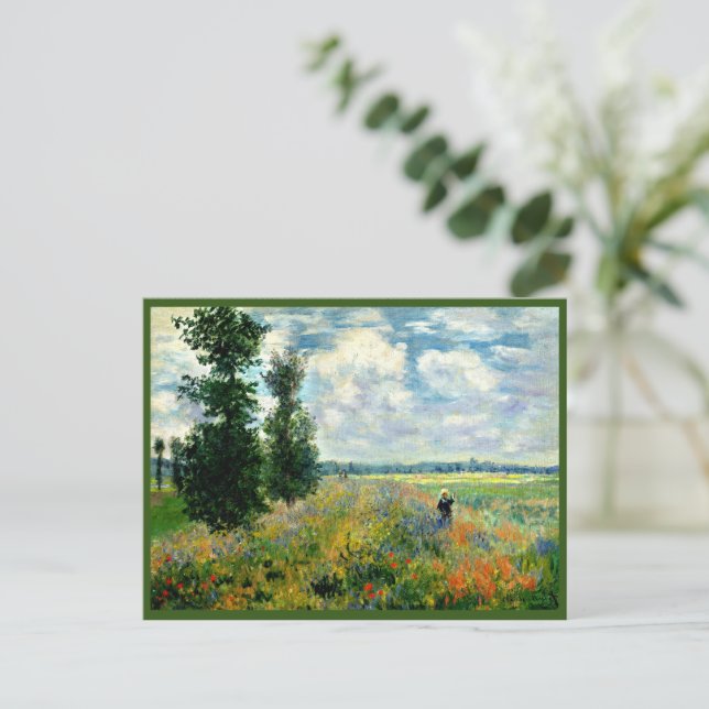 Carte Postale Monet peinture, Poppy Field, Argenteuil, (Debout devant)