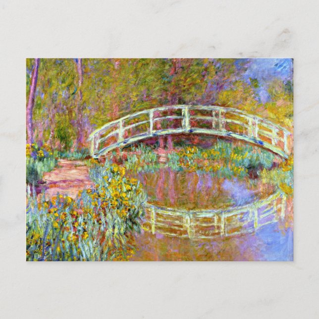 Carte Postale Monet - Pont dans le jardin de Monet (Devant)