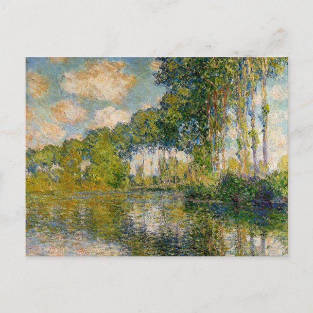 Carte Postale Monet - Poplars sur les rives de la rivière Epte (Devant)