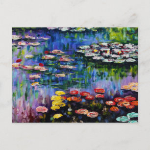 Carte postale Monet Purple Water Lys