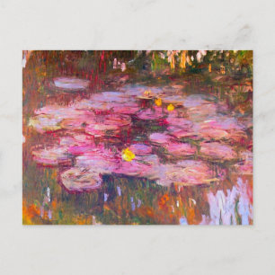 Carte postale Monet Purple Water Lys