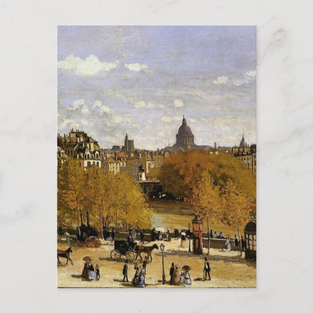 Carte Postale Monet - Quai du Louvre, peinture, (Devant)